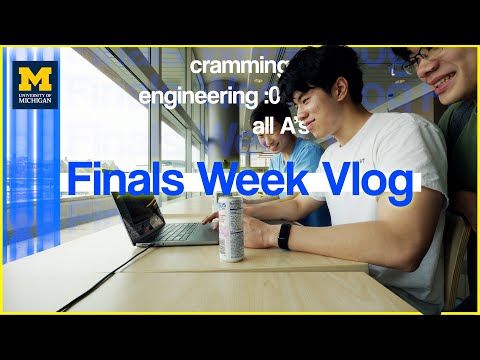 Видео: ВИДЕОБЛОГ ИНЖЕНЕРНОГО ИССЛЕДОВАНИЯ | подготовка к трём экзаменам на финальной неделе @umich [отли...