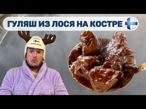 Видео: 🇫🇮Готовлю в Финландии чешский гуляш из лося, на костре