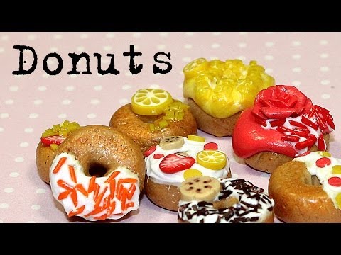 Видео: ✔ ПОНЧИКИ из полимерной глины ( мастер-класс ) - кулинарная миниатюра