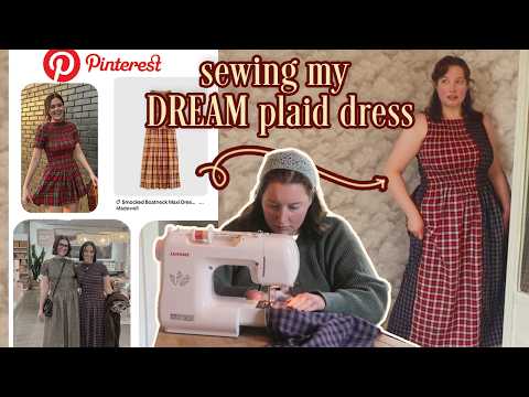 Видео: Создаю платье моей мечты для холодной погоды на основе Pinterest | видеоблог о шитье поздней осенью