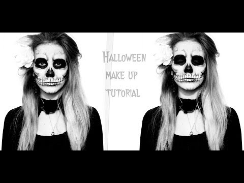 Видео: Череп-Макияж на Хэлллоуин/Halloween make up