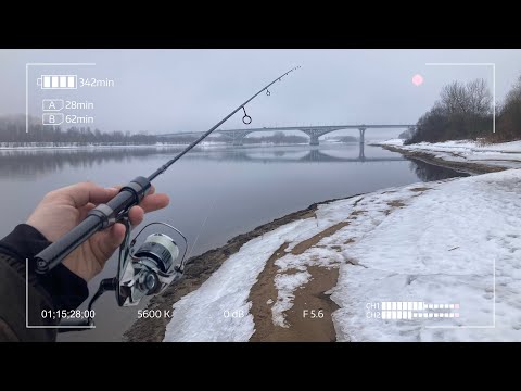 Видео: Микроджиг на Волге в начале марта