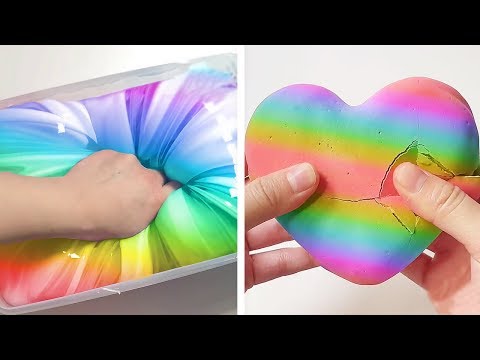 Видео: Самое удовлетворяющее видео слизи ASMR | Релаксирующая странно удовлетворяющая слизь 2019 | 486