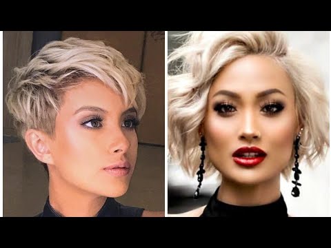 Видео: Последние 40 изображений коротких стрижек для женщин и удлиненного боба-пикси