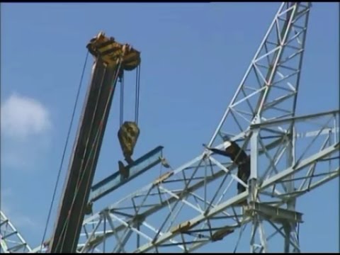 Видео: Строительство ЛЭП 500 кВ (Construction of 500 kV transmission line)