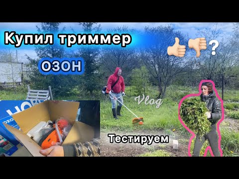 Видео: Влог. Дача. Купил ТРИММЕР МАСТЕР ВТ-56 на ОЗОН. Тест. Дачный влог