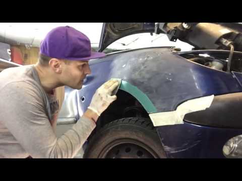 Видео: Рихтовка по быстрому  переднего крыла Пежо 206 + мерный стакан для ЛКП