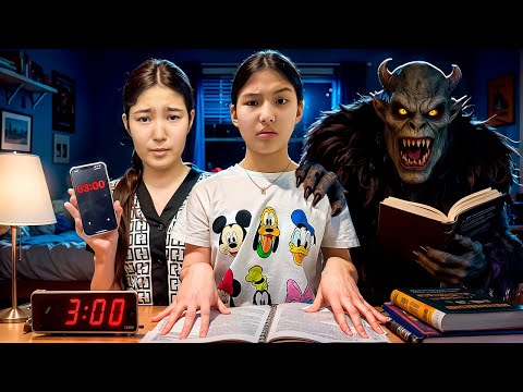 Видео: ТҮНДЕ САБАҚ ОҚЫМА/АМИНА БОТАН БОЛЫП КЕТТІ..🧐😟😰😱👹