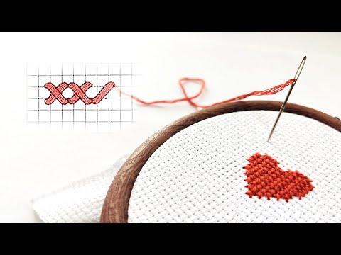 Видео: Вышивка крестиком для начинающих. Cross stitch for beginners [eng sub]