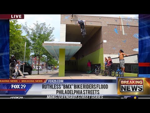 Видео: Дикие гонщики на BMX-велосипедах заполонили улицы Филадельфии