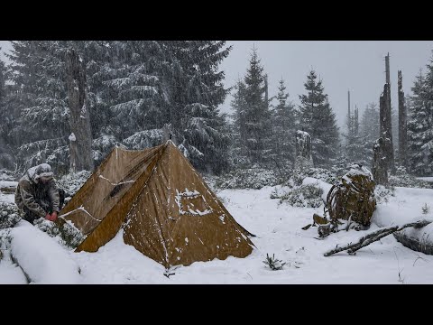 Видео: зимняя ночь в жаркой палатке