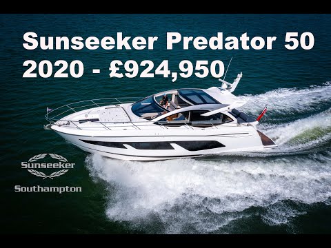 Видео: Продаётся спортивный крейсер Sunseeker Predator 50 2020 года выпуска — цена снижена, налог уплаче...