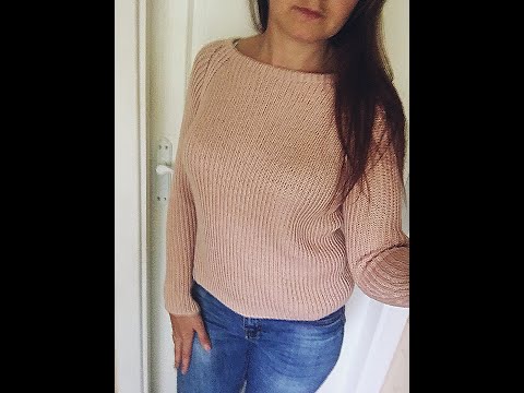 Видео: Женский свитер ПОЛУПАТЕНТНОЙ РЕЗИНКОЙ спицами