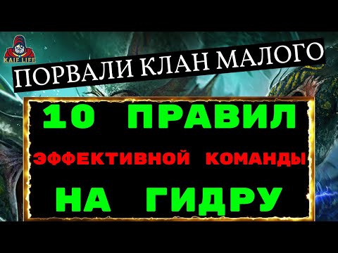 Видео: Рейд ГИДРА - БЕЙ ПРАВИЛЬНО ! 10 правил составления команд на гидру ! Порвали первенство гидры ! RAID