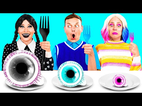 Видео: Большая, Средняя или Маленькая Тарелка Челлендж |Потрясающие Кухонные Лайфхаки BaRaDa Gold Challenge