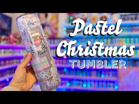 Видео: Урок по дизайну рождественского стакана в пастельных тонах