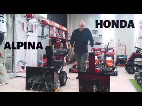 Видео: Сравнение снегоуборщиков  Alpina и Honda