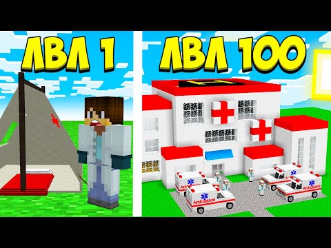 Видео: ДЕВУШКА НУБ И ПРО СТРОЯТ БОЛЬНИЦУ ЗА 1000000$ В МАЙНКРАФТ! БОЛЬНИЦА 1 ЛВЛ vs БОЛЬНИЦА 100 ЛВЛ !