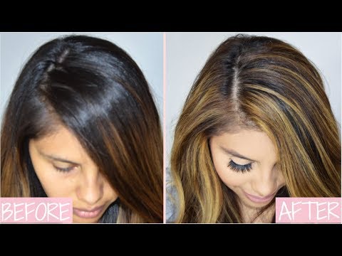 Видео: Подкрашивание корней с помощью колпачка (домашнее мелирование)