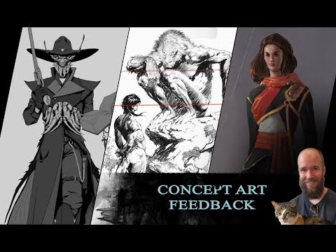 Видео: Concept Art Feedback #14 - разбор работы, ошибки и советы