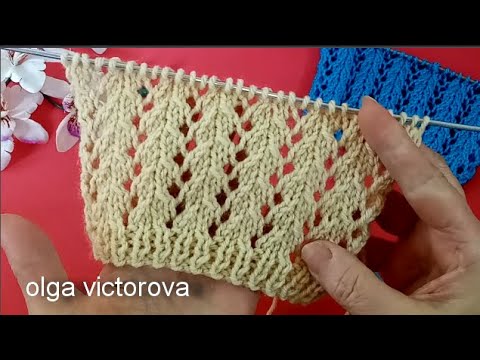 Видео: АЖУРНЫЕ ДОРОЖКИ СПИЦАМИ 991 Вязание Узоры спицами Knitting