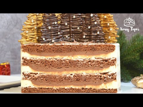 Видео: Торт на Новый год «ВОЛШЕБНЫЙ ЛЕС» 🎄 Понравится и взрослым, и детям | Хочу ТОРТ