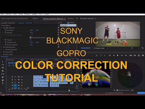 Видео: Цветокоррекция видео с разных камер в Premiere Lumetri