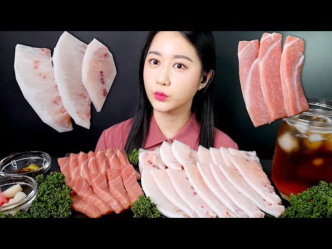 Видео: MUKBANG Сашими из Тунца🐟 Тунец тает во рту COOKING & EATING MUKBANG | ASMR |