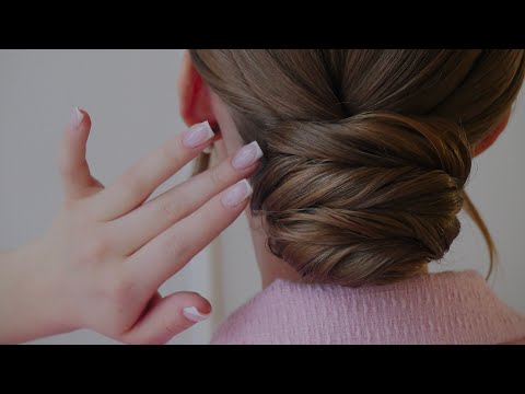 Видео: Урок по созданию пучка на основе прямых волос 💫