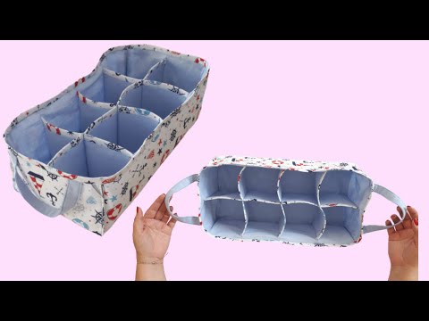 Видео: Как сшить органайзер для ящика? Бесплатное руководство по шитью / Сделай сам