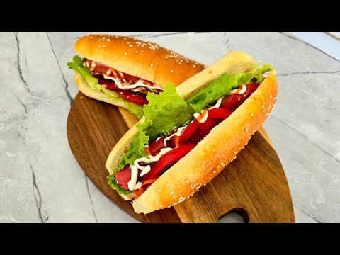Видео: Нереально Вкусные Домашние Хот-Доги и Бургеры - Мягкие Булочки и Сочная начинка! 🍔🌭