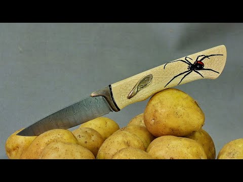 Видео: Изготовление ножа "Черная вдова" за 3000 американских рублей. Making a knife "Black widow".