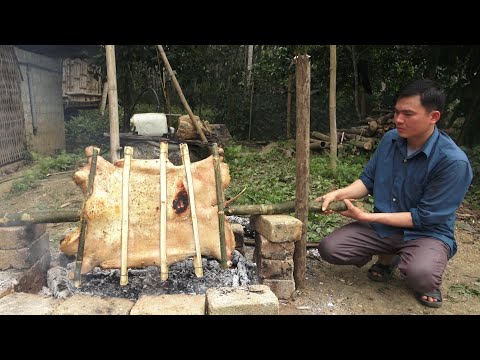 Видео: Жареного мяса кабана хватит на месяц.  Зеленая лесная жизнь