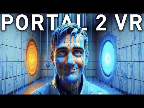Видео: ЭТА ШТУКА ЗАСТАВИТ ТЕБЯ ПРЫГАТЬ ДО ПОТОЛКА! Сила прыжка в Portal 2 VR! / Часть 9 /