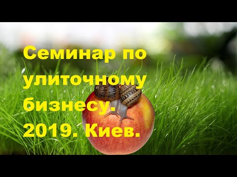Видео: Семинар по улиточному бизнесу. Киев. 2019 | Royal Snail | Xellix Aspersa Muller | Maxima |