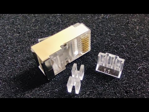 Видео: Коннектор RJ45 STP категории 6А, со вставкой (GP-S28850BE3.92LV2Z)