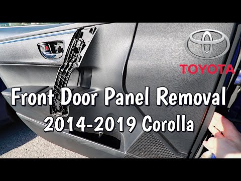 Видео: Снятие дверной панели Toyota Corolla, передней дверной панели, 2014, 2015, 2016, 2017, 2018, 2019