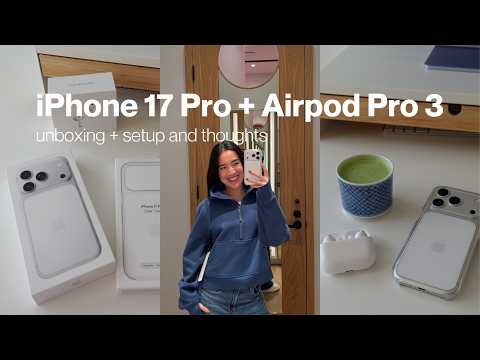 Видео: iPhone 17 Pro и AirPods Pro 3 | эстетическая распаковка + обзор и сравнение