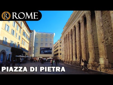 Видео: Экскурсия по Риму ➧ Piazza di Pietra - Piazza Sant'Ignazio [4K Ultra HD]