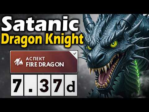 Видео: Сатаник на Драгон Кнайте, Монстр Демадж! - Satanic Dragon Knight 7.37 ДОТА 2