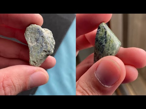 Видео: Что получится если отшлифовать простой камень с дороги? Ручная шлифовка камня