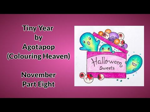Видео: «Tiny Year» от Agotapop (журнал Coloring Heaven) — ноябрь (часть 8) — Призраки и сладости на Хэлл...