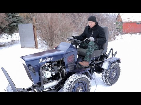 Видео: Замерил СКОРОСТЬ И РАСХОД самодельного минитрактора
