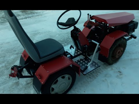 Видео: Самодельная переломка на базе мотоблока МТЗ с самодельным адаптером. Mini tractor based on motoblock