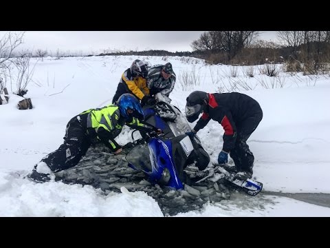 Видео: УТОПИЛИ СНЕГОХОД