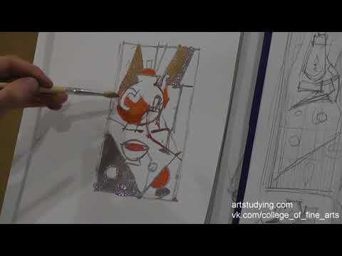 Видео: Декоративная композиция. СПБ. март 18. 3 часть