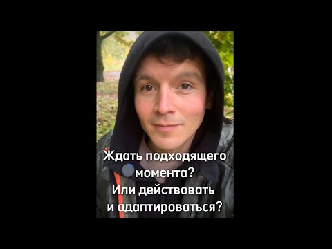 Видео: Стоит ли ждать подходящего момента? Или лучше действовать и адаптироваться? День 44