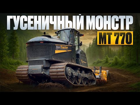 Видео: Обзор самого мощного гусеничного трактора с ротоватором. MeriTractor MT 700, 770 лс и 16000 нм