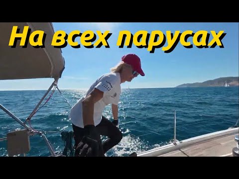 Видео: На яхте под всеми парусами