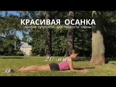 Видео: Красивая осанка за 20 мин | против сутулости, тренировка спины, гибкость позвоночника